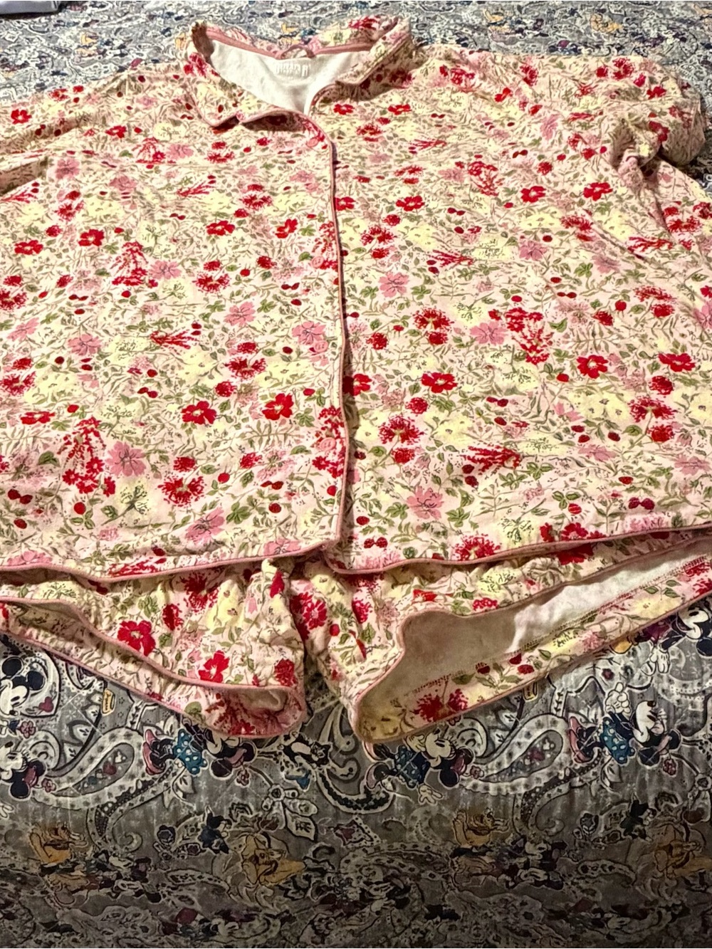 Floral Pink Cotton Pajama Set